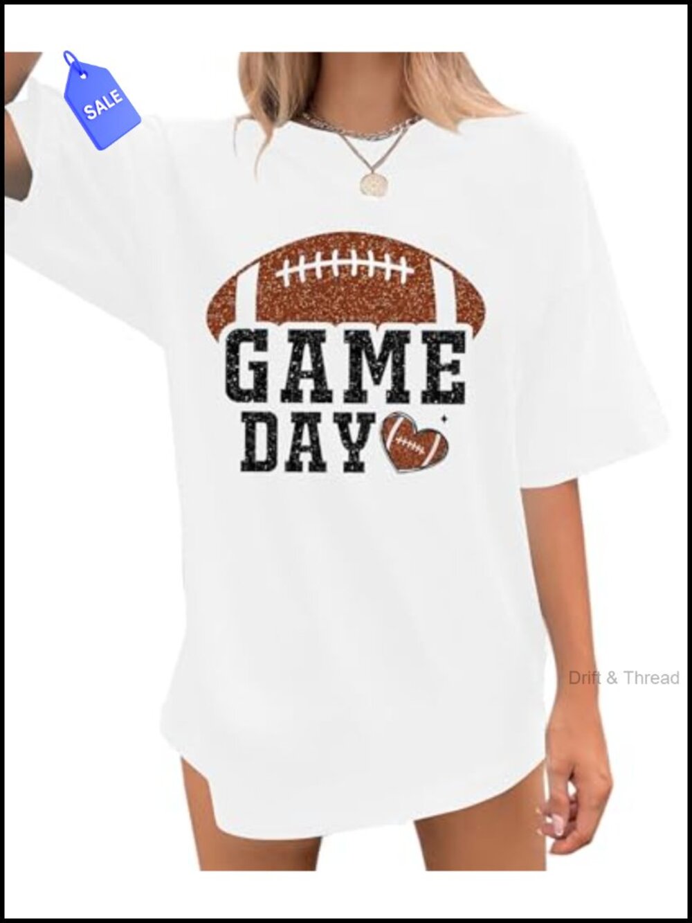 Football Mom Shirt Women Game Day Graphic Tee Short Sleeve Casual Top